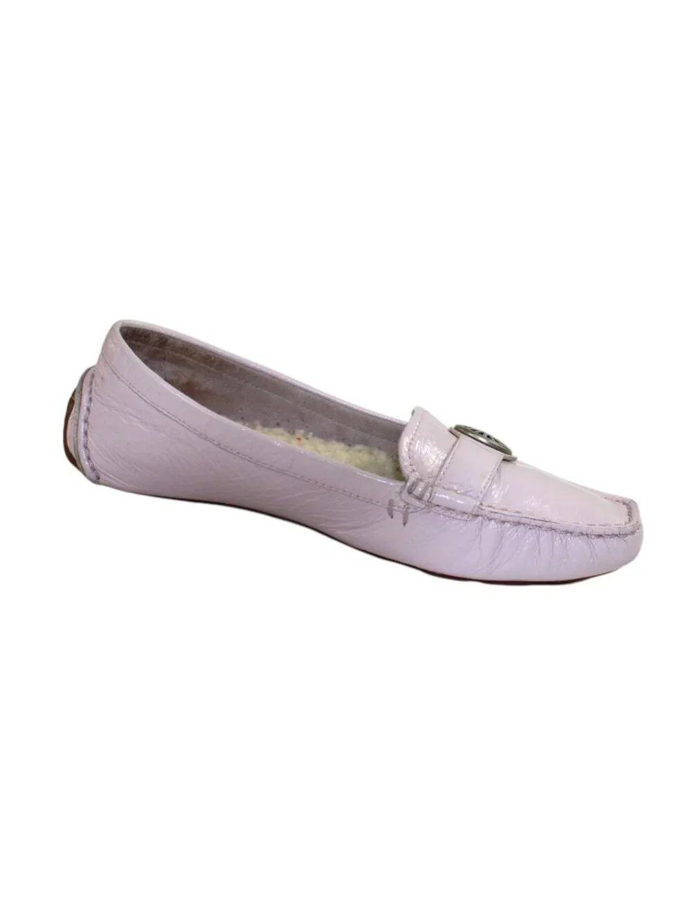 UGG Rosa Dusty Lavender Sunburst Concho Medallion Shearling Lined Moccasin SZ 7